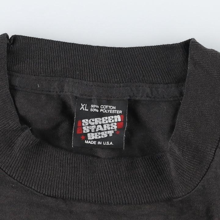 90'S Screen Stars Best Printed T-shirt Made in USA Men's XL Vintage cotton black type Vintage Second Hand