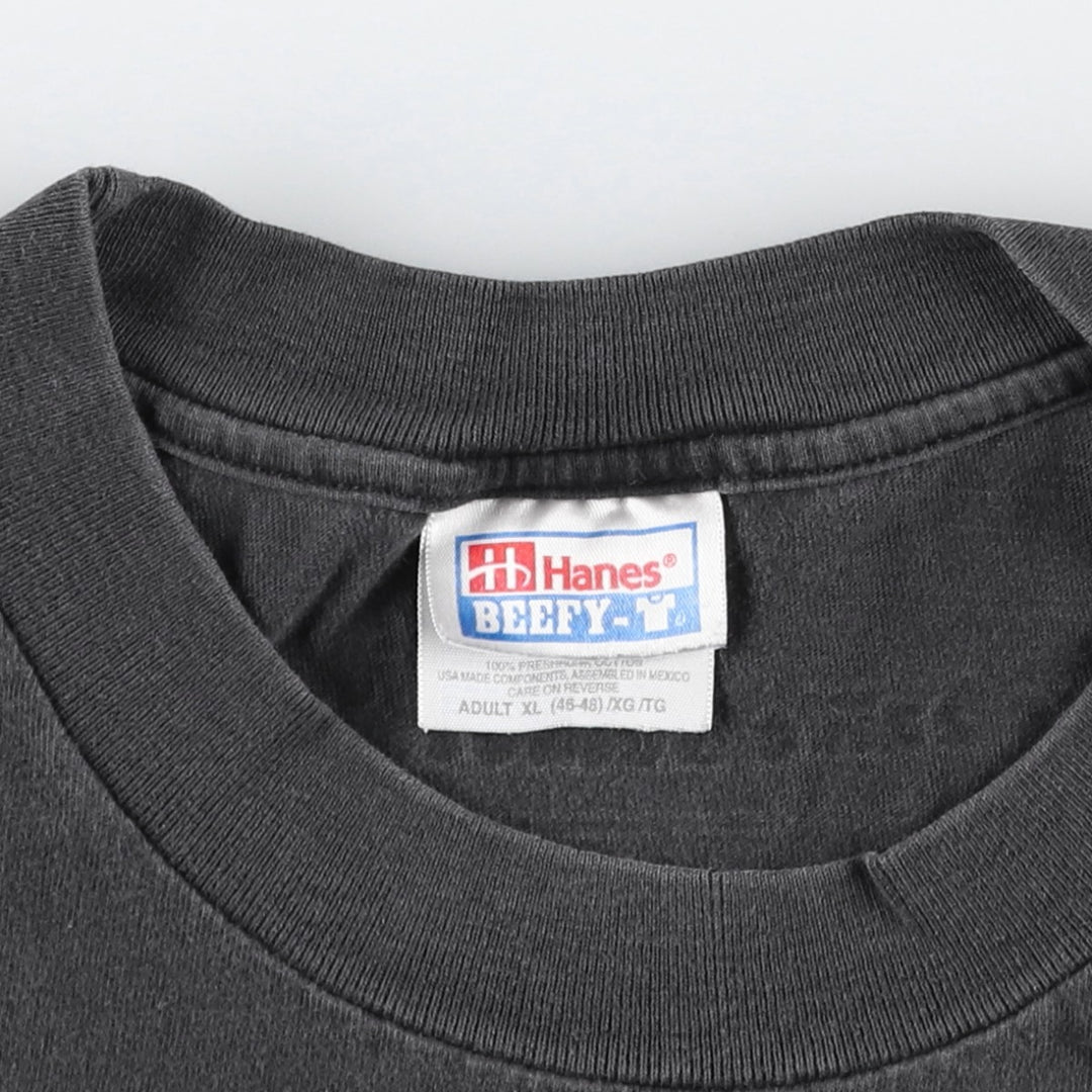 2000'S Hanes BEEFY-T OktoBEERfest '99 Print T-Shirt, Men's XL (approx.) cotton black type Vintage Second Hand