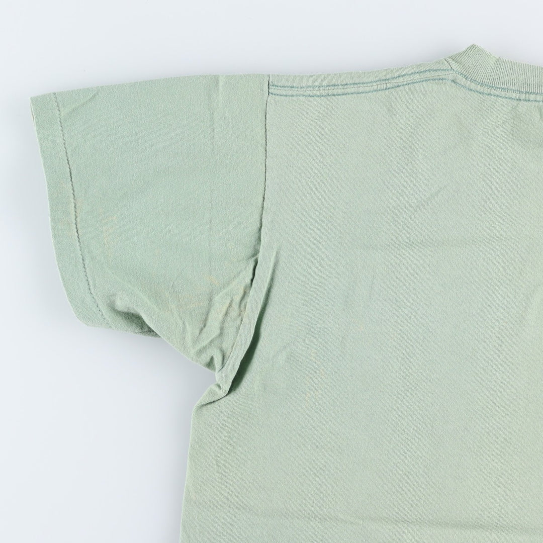 90'S ONEITA Wheeling Washington III Print T-Shirt, Made in USA, Men's Size M (Equivalent), Vintage cotton green type yellow green Vintage Second Hand