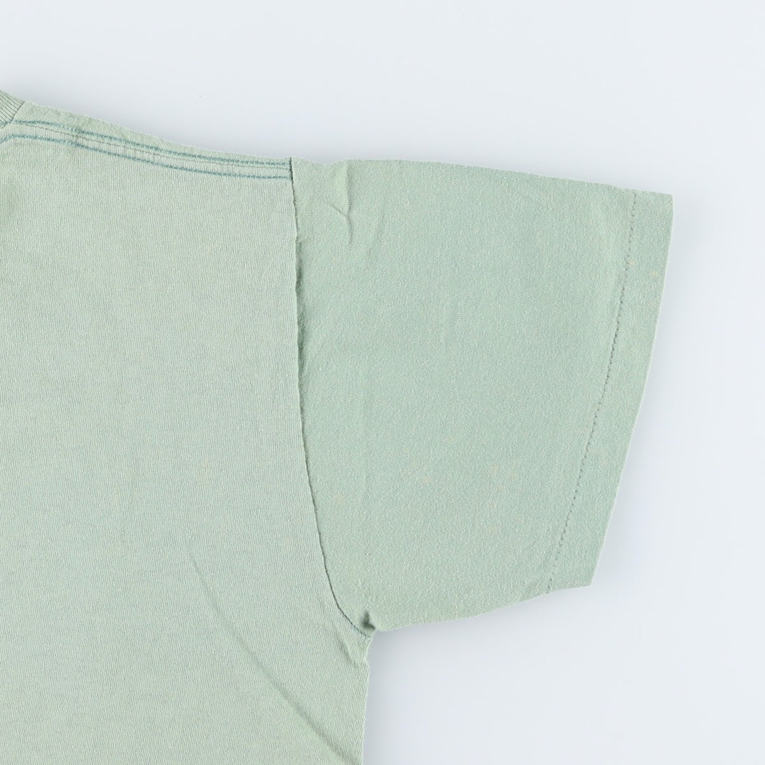 90'S ONEITA Wheeling Washington III Print T-Shirt, Made in USA, Men's Size M (Equivalent), Vintage cotton green type yellow green Vintage Second Hand