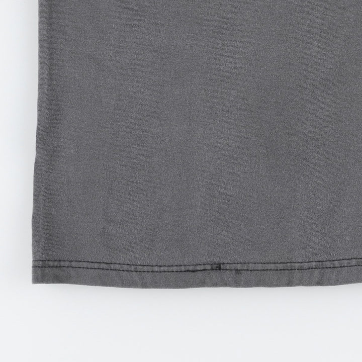 00'S Hanes BEEFY-T Printed T-shirt, Men's L size cotton Charcoal Vintage Second Hand