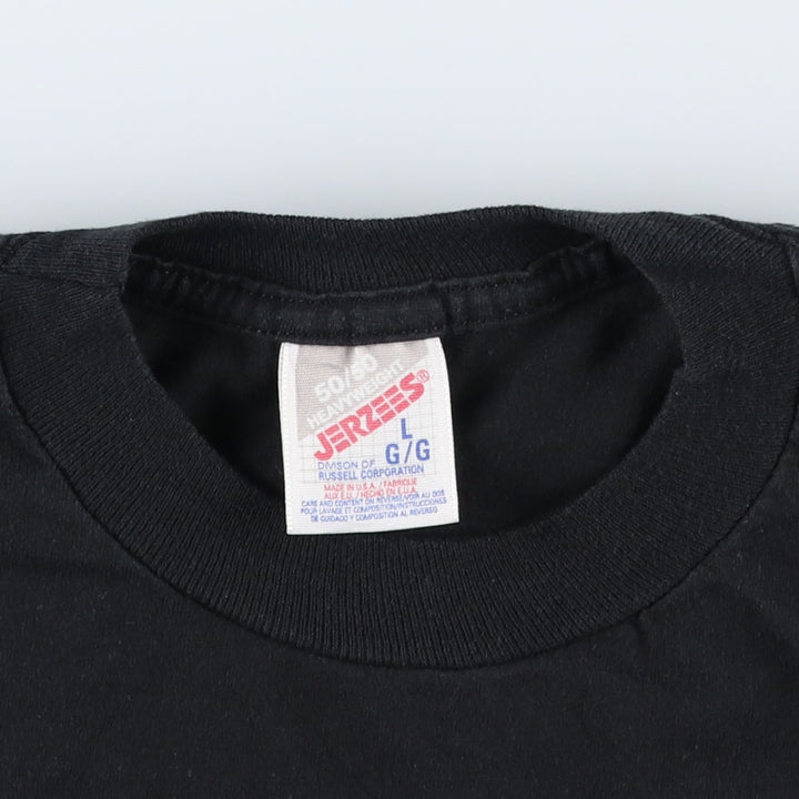 80s-90'S Jerzees DEVIL'S HARVEST Movie T-shirt, Made in USA, Men's Size L (approx.) cotton black type Vintage Second Hand