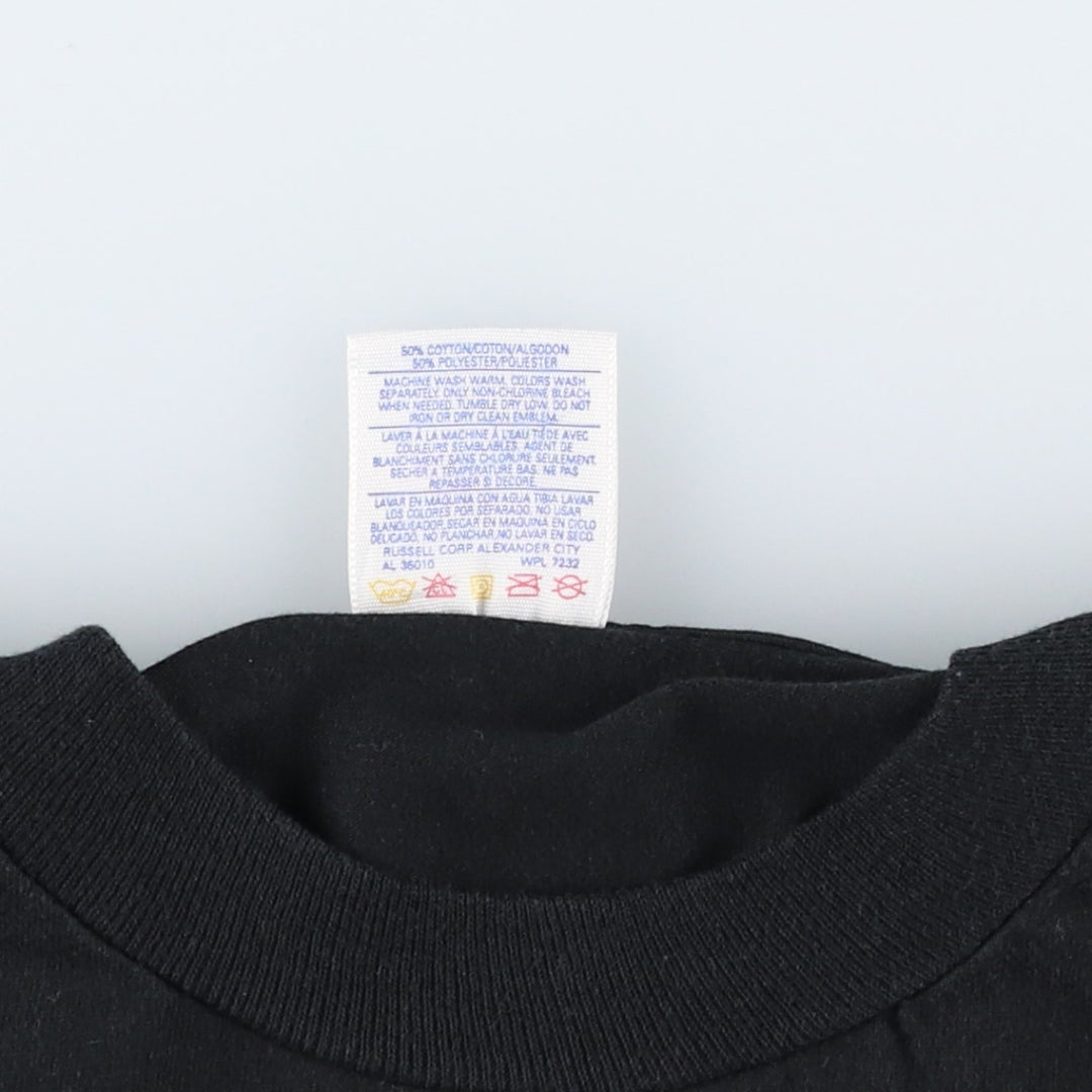 80s-90'S Jerzees DEVIL'S HARVEST Movie T-shirt, Made in USA, Men's Size L (approx.) cotton black type Vintage Second Hand