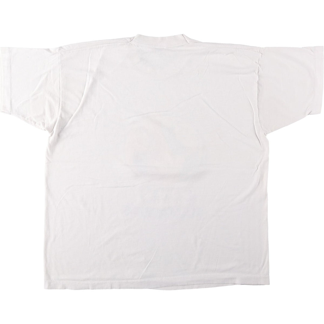 90'S Fruit of the Loom World Cruising Club Bahamas Print T-Shirt, Made in USA, Men's Size XL (approx.) cotton white type Vintage Second Hand