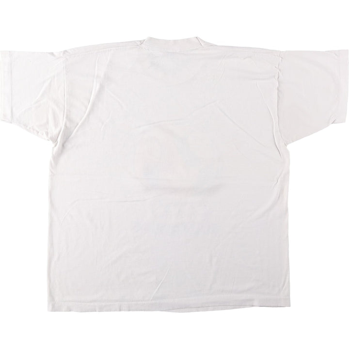 90'S Fruit of the Loom World Cruising Club Bahamas Print T-Shirt, Made in USA, Men's Size XL (approx.) cotton white type Vintage Second Hand