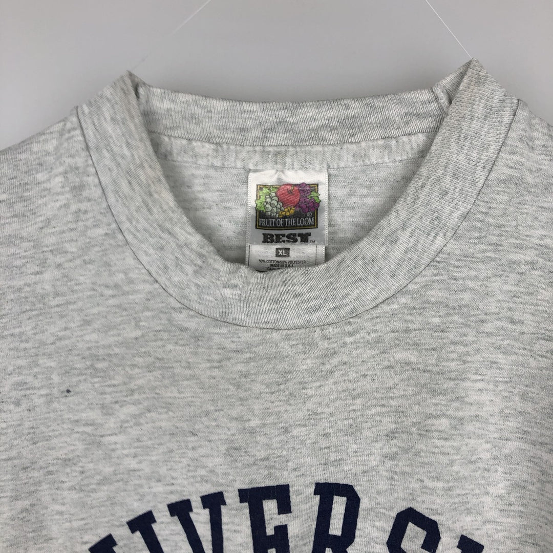 90'S Fruit of the Loom Best 3-Piece Print College T-Shirt, Made in USA, Men's XL (approx.) Vintage cotton gray type Vintage Second Hand