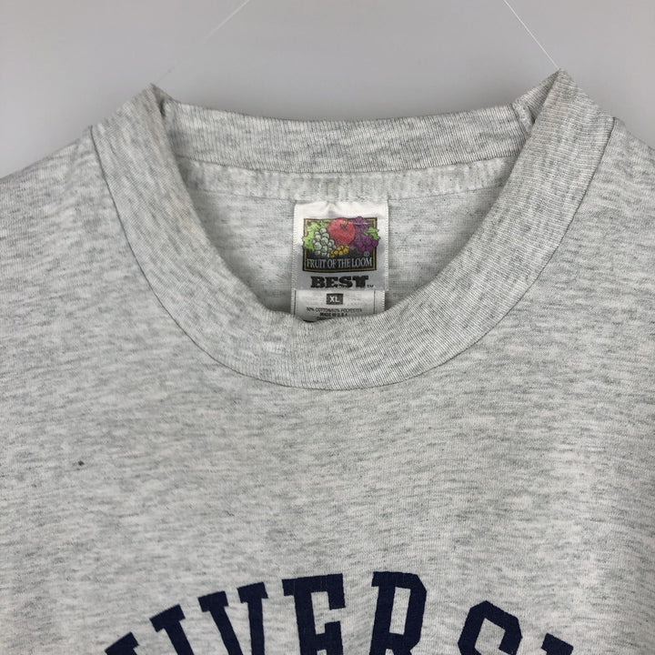 90'S Fruit of the Loom Best 3-Piece Print College T-Shirt, Made in USA, Men's XL (approx.) Vintage cotton gray type Vintage Second Hand