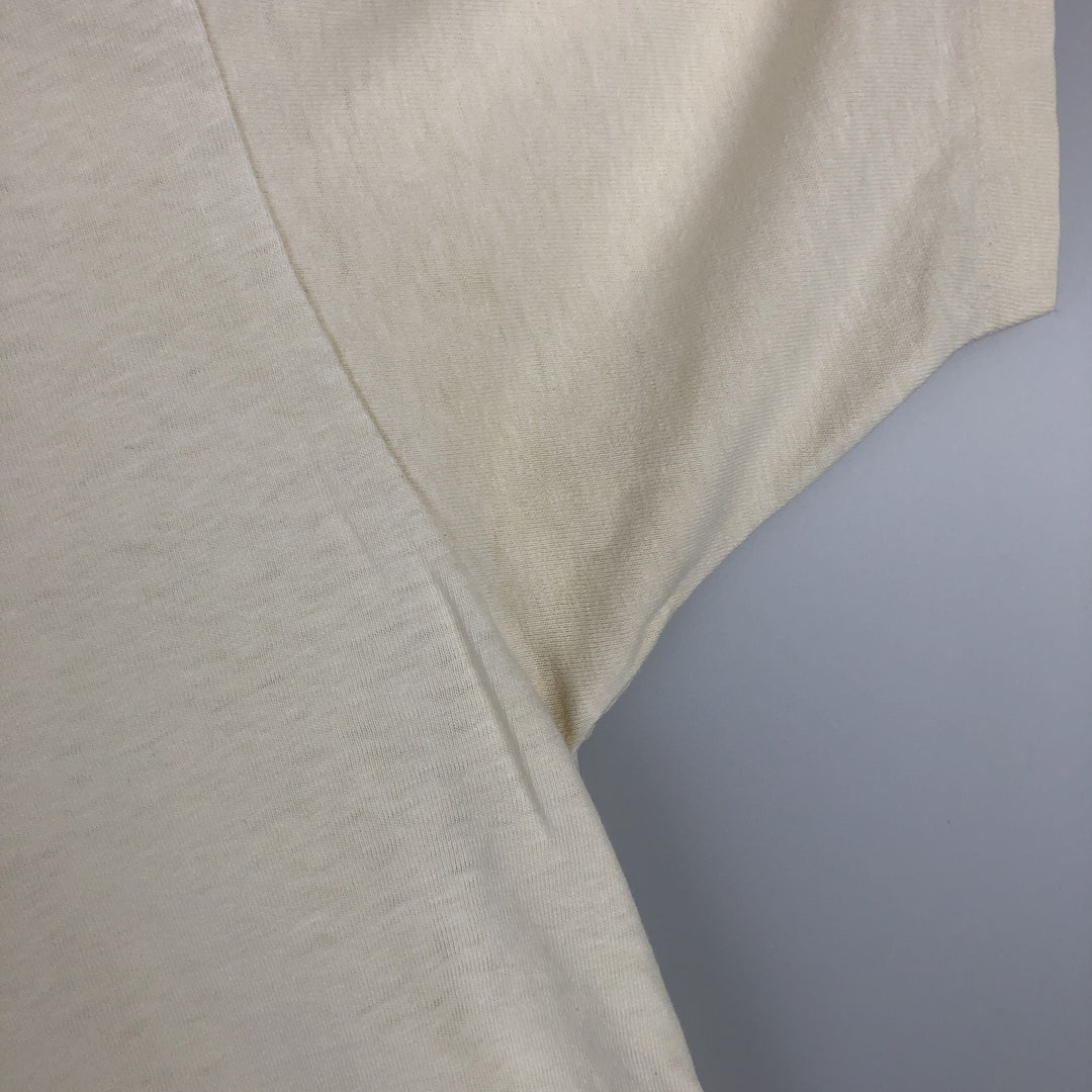 90'S Hanes BEEFY-T Blue Tag College T-Shirt, Made in USA, Men's Size L (Equivalent), Vintage cotton pale white type Vintage Second Hand