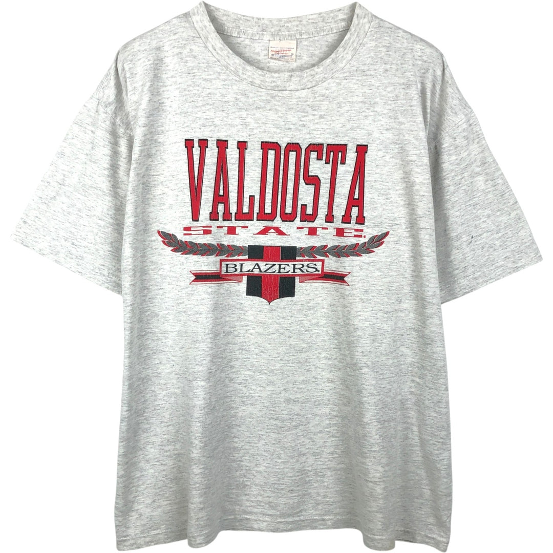 80'S Signature College T-Shirt, Made in England, Men's XL equivalent, Vintage cotton gray type Vintage Second Hand