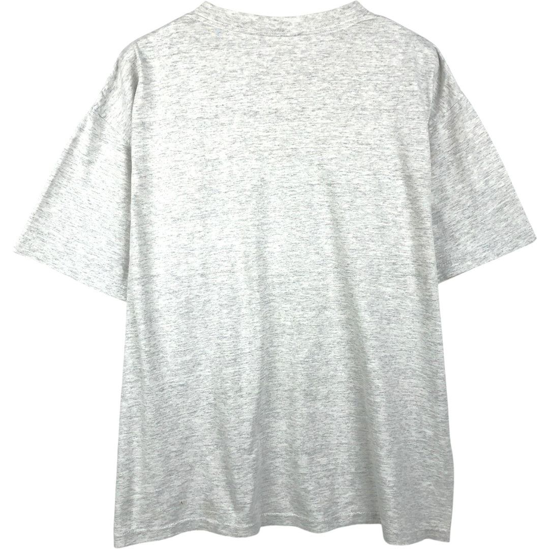 80'S Signature College T-Shirt, Made in England, Men's XL equivalent, Vintage cotton gray type Vintage Second Hand