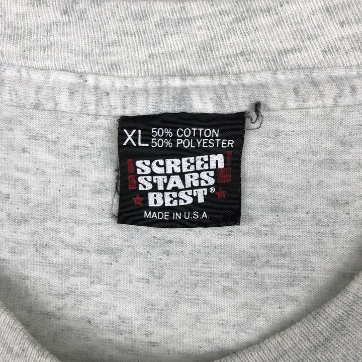90'S Screen Stars Best College T-shirt, Made in USA, Men's XL, Vintage cotton gray type Vintage Second Hand