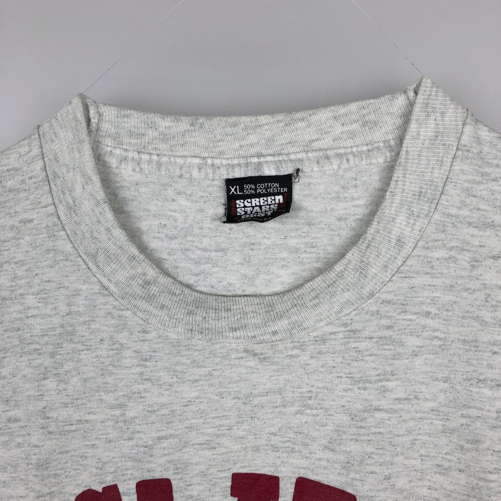 90'S Screen Stars Best College T-shirt, Made in USA, Men's XL, Vintage cotton gray type Vintage Second Hand