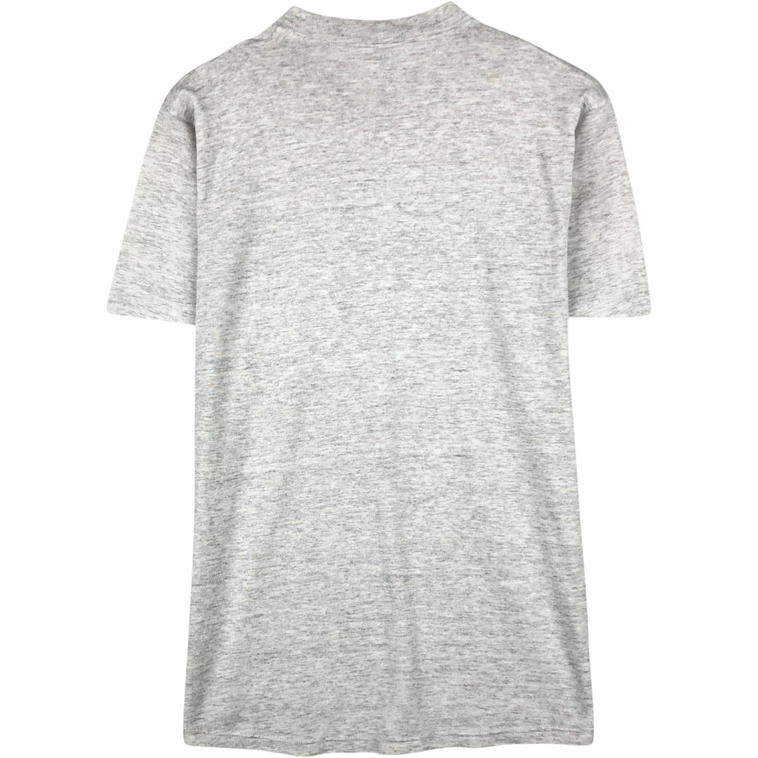 Jerzees College T-Shirt, Made in USA, Men's Size L (approx.) cotton gray type Vintage Second Hand