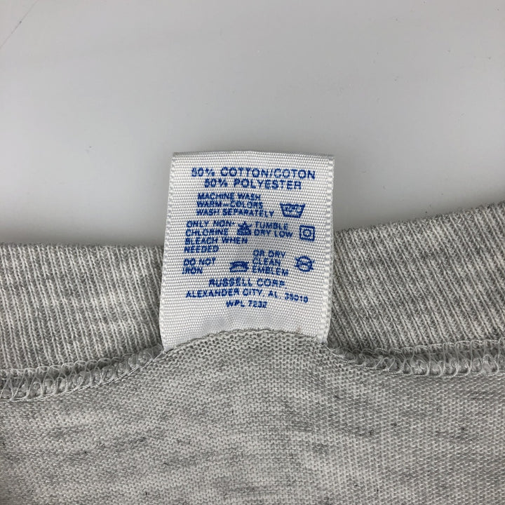 Jerzees College T-Shirt, Made in USA, Men's Size L (approx.) cotton gray type Vintage Second Hand