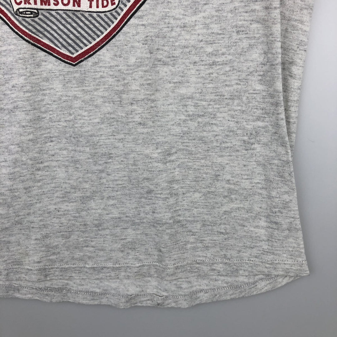 Jerzees College T-Shirt, Made in USA, Men's Size L (approx.) cotton gray type Vintage Second Hand