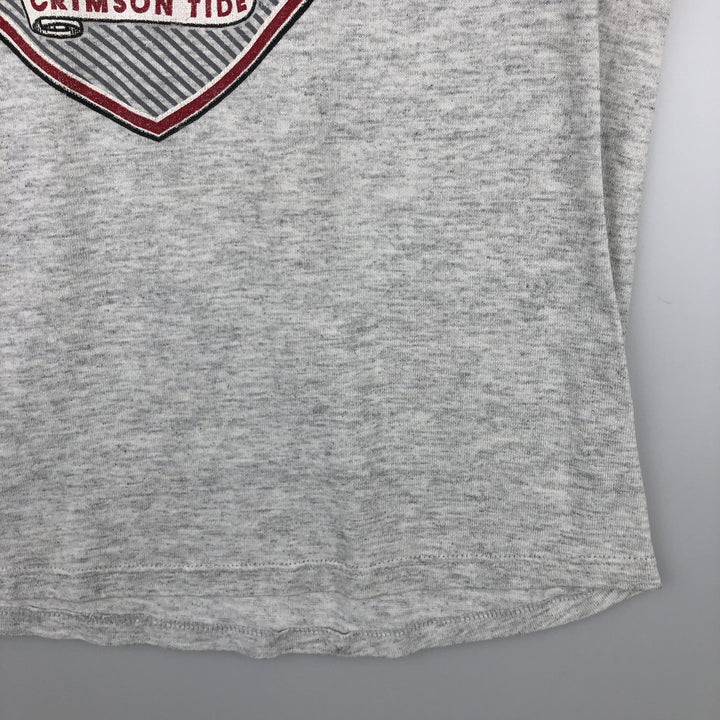 Jerzees College T-Shirt, Made in USA, Men's Size L (approx.) cotton gray type Vintage Second Hand