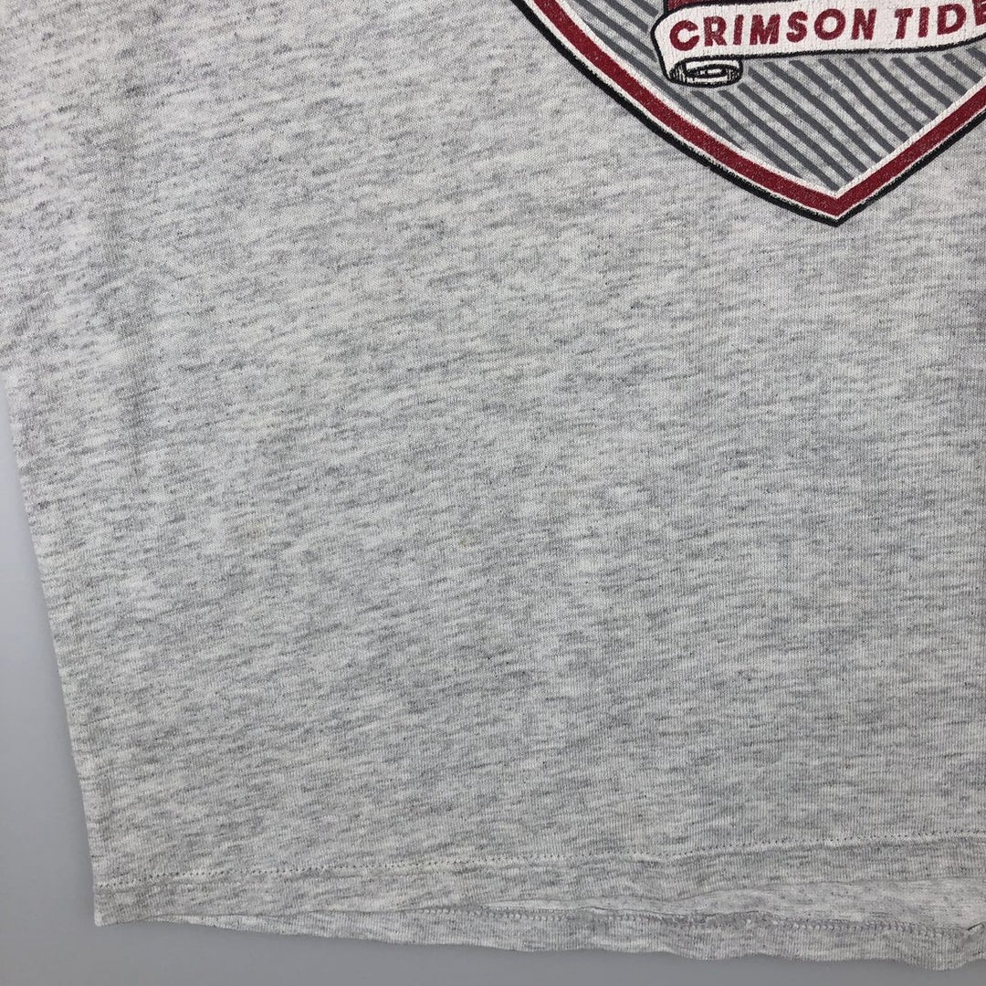 Jerzees College T-Shirt, Made in USA, Men's Size L (approx.) cotton gray type Vintage Second Hand