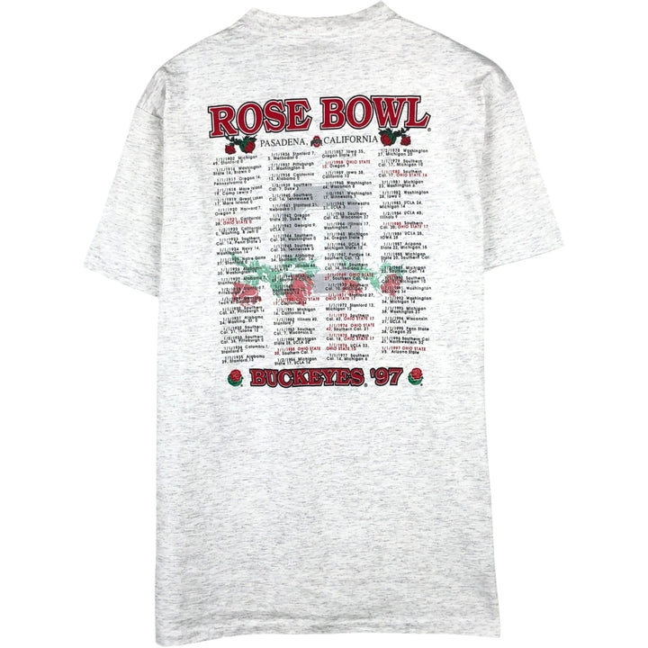 ONEITA OHIO STATE Rose Bowl 1997 College T-shirt, Men's Size L (approx.), Vintage cotton gray type Vintage Second Hand