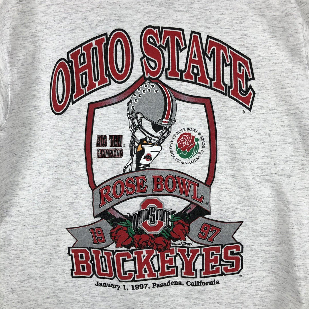 ONEITA OHIO STATE Rose Bowl 1997 College T-shirt, Men's Size L (approx.), Vintage cotton gray type Vintage Second Hand