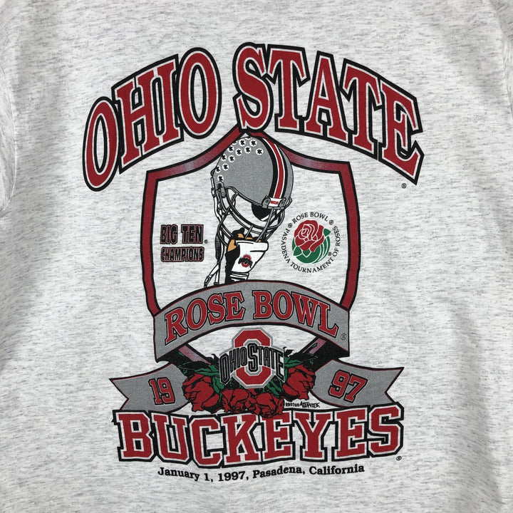 ONEITA OHIO STATE Rose Bowl 1997 College T-shirt, Men's Size L (approx.), Vintage cotton gray type Vintage Second Hand