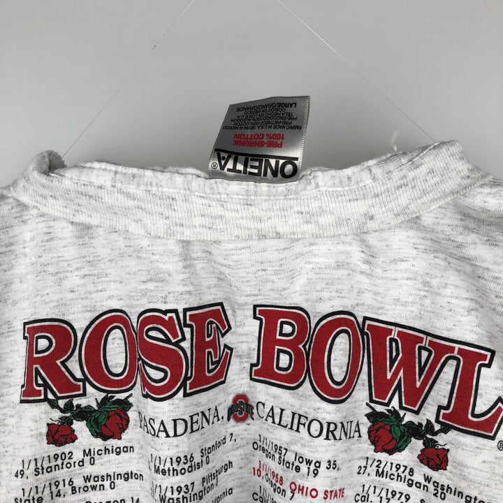 ONEITA OHIO STATE Rose Bowl 1997 College T-shirt, Men's Size L (approx.), Vintage cotton gray type Vintage Second Hand
