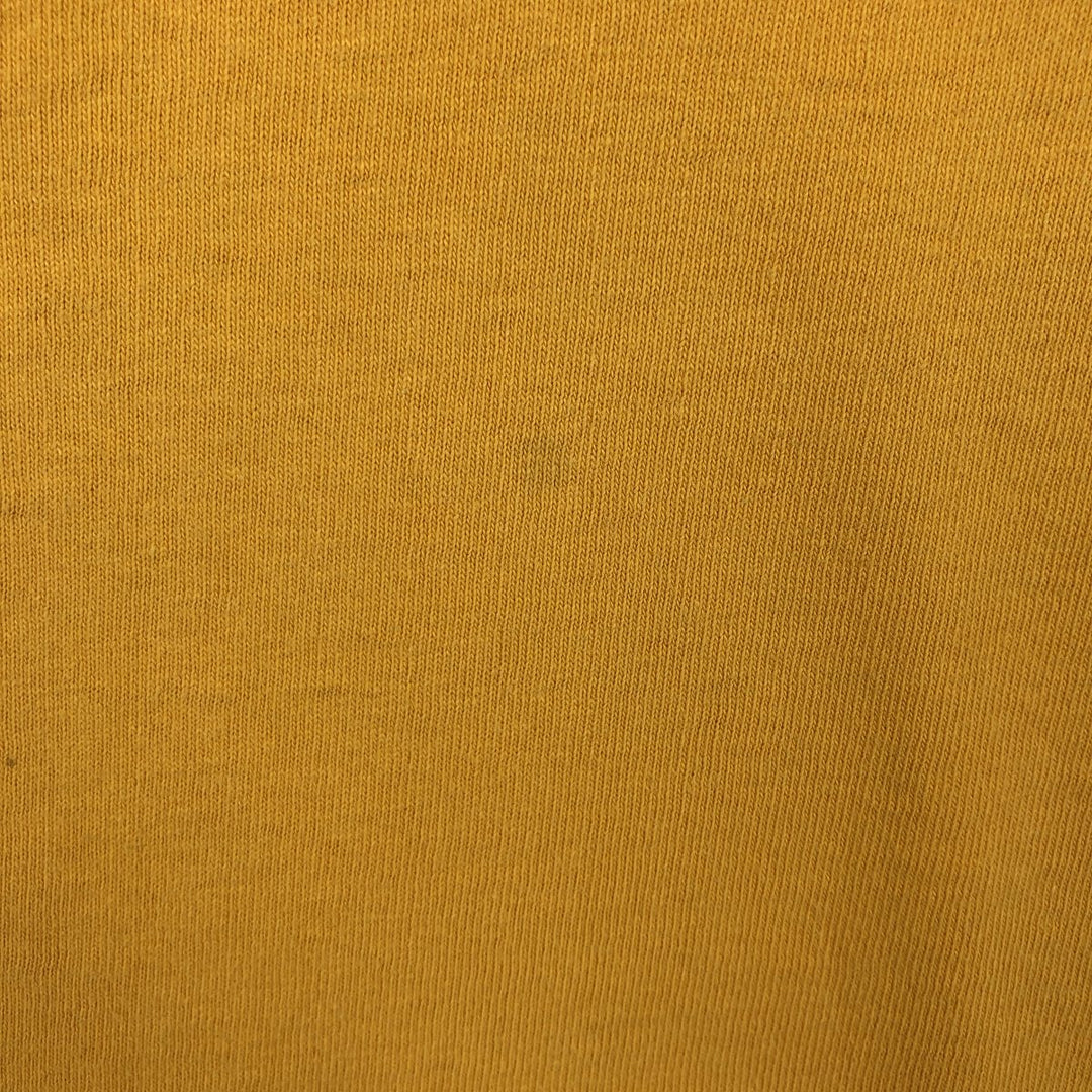 90'S Fruit of the Loom College T-shirt, Made in USA, Men's L size, Vintage cotton yellow type Vintage Second Hand