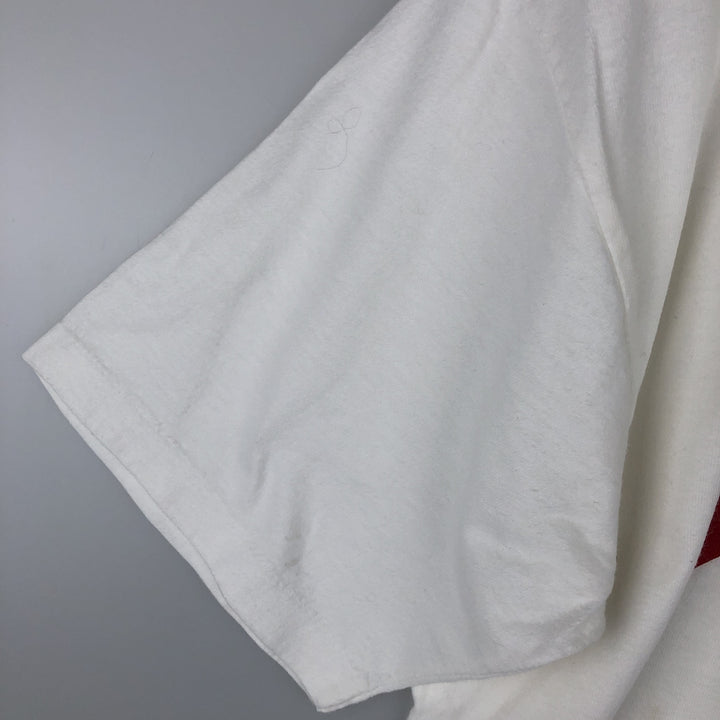 90'S ALL Sport PROWEIGHT College T-shirt, Made in USA, Men's Size L (approx.), Vintage cotton white type Vintage Second Hand