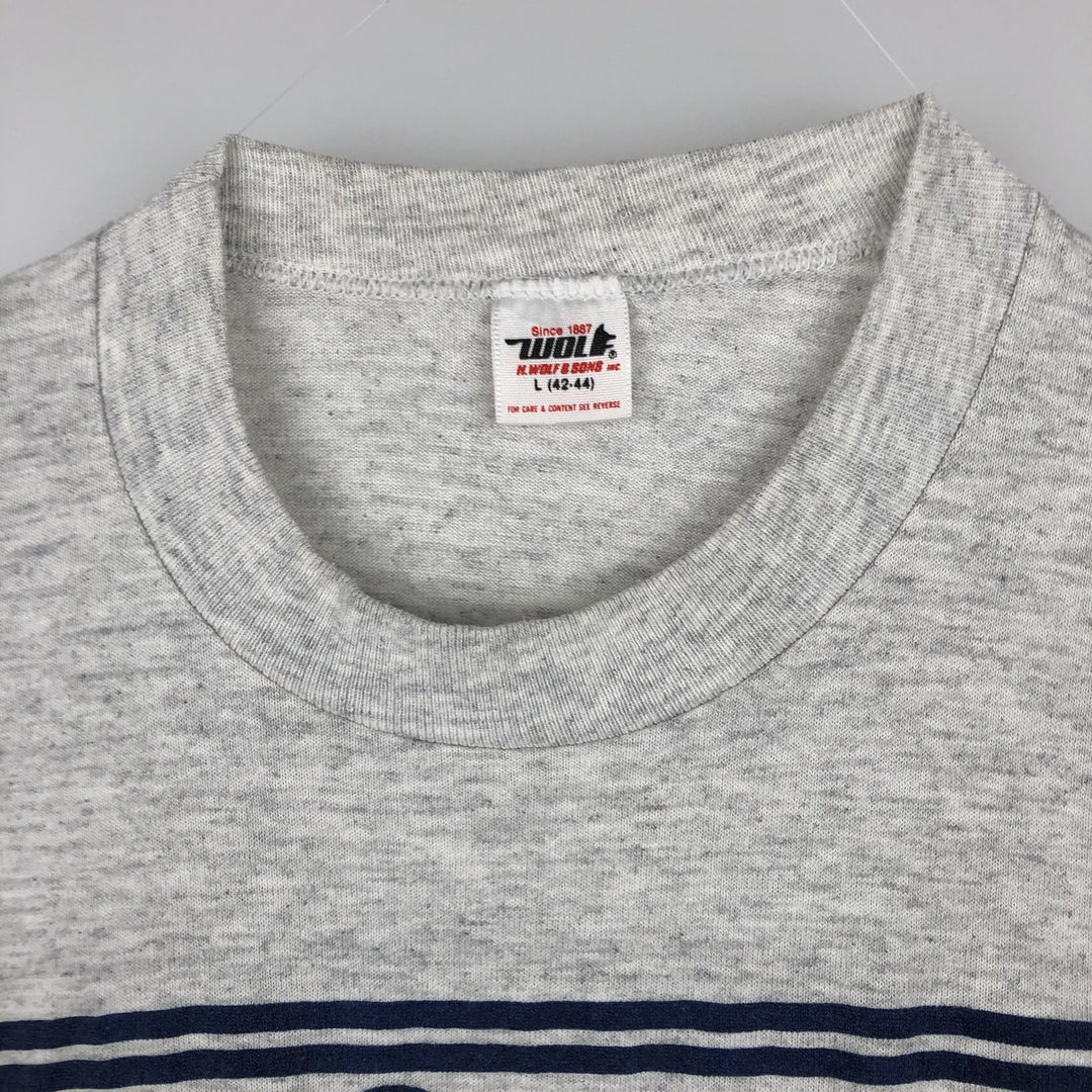 1990'S H. WOLF & SONS UCLA (University of California, Los Angeles) College T-shirt, Made in USA, Men's Size L (approx.), Vintage polyester gray type Vintage Second Hand