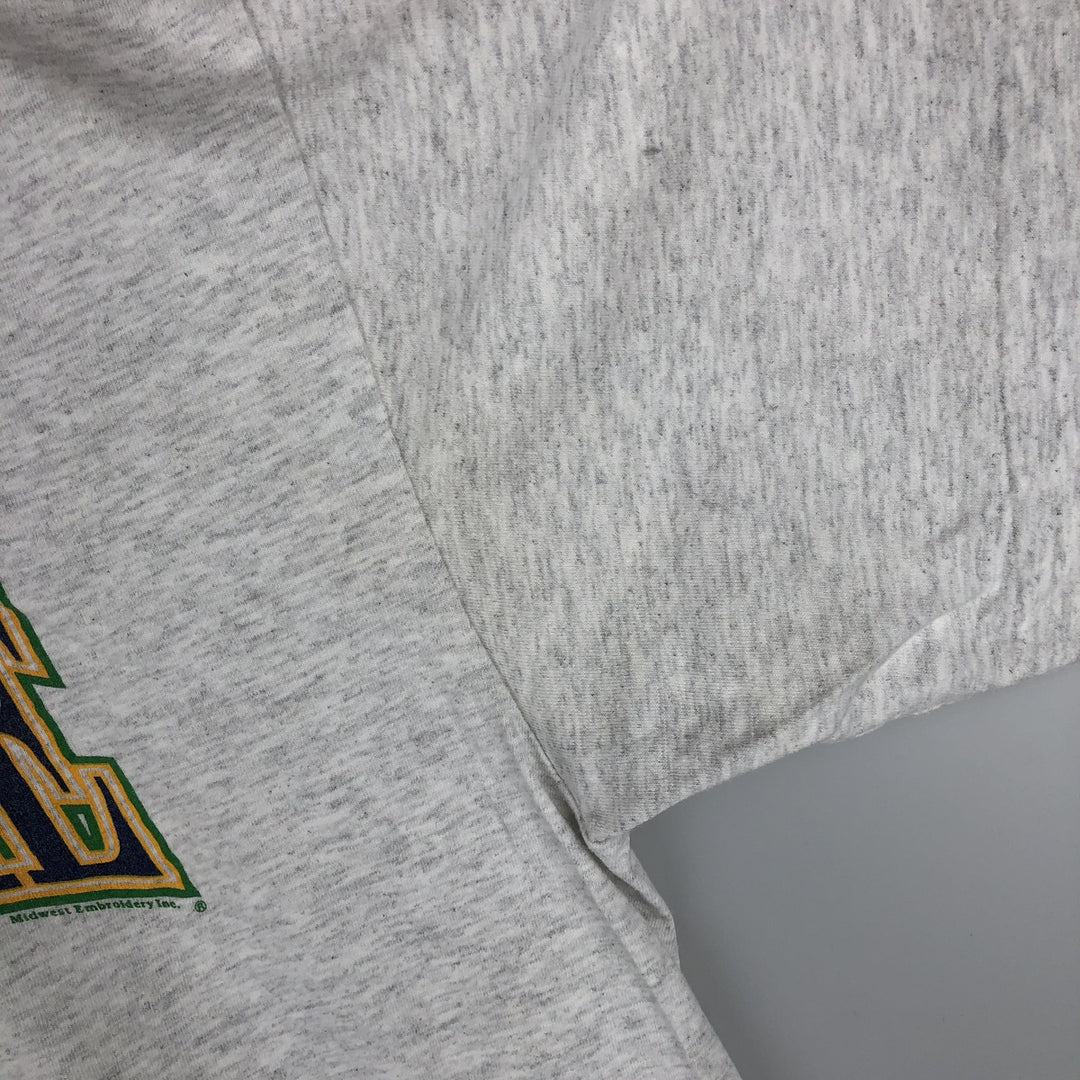90'S Midwest Embroidery Notre Dame University College T-shirt, Made in USA, Men's XL equivalent, Vintage cotton gray type Vintage Second Hand