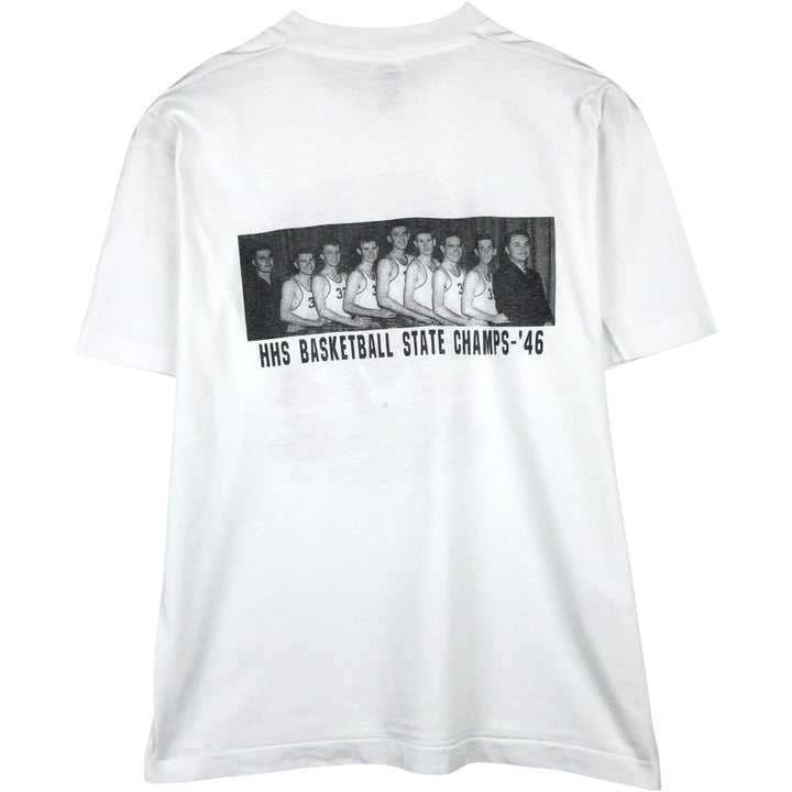 90'S Fruit of the Loom Best College T-Shirt, Men's Size L (approx.), Vintage cotton white type Vintage Second Hand