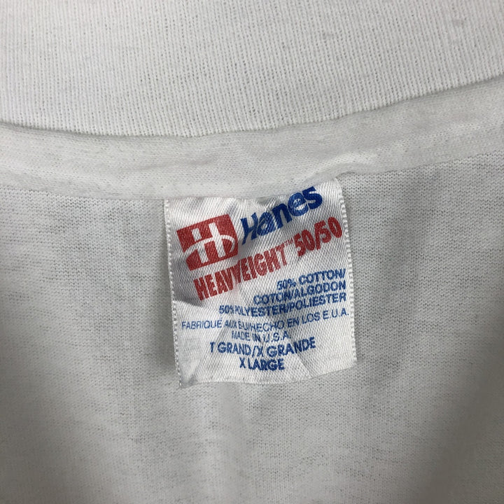 90'S Hanes HEAVYWEIGHT 50 cotton white type Vintage Second Hand