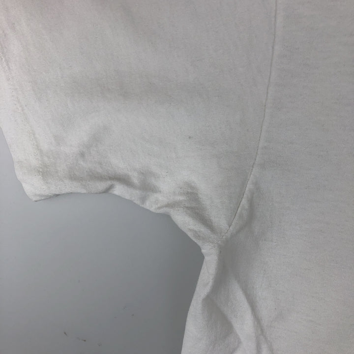 90'S Hanes HEAVYWEIGHT 50 cotton white type Vintage Second Hand