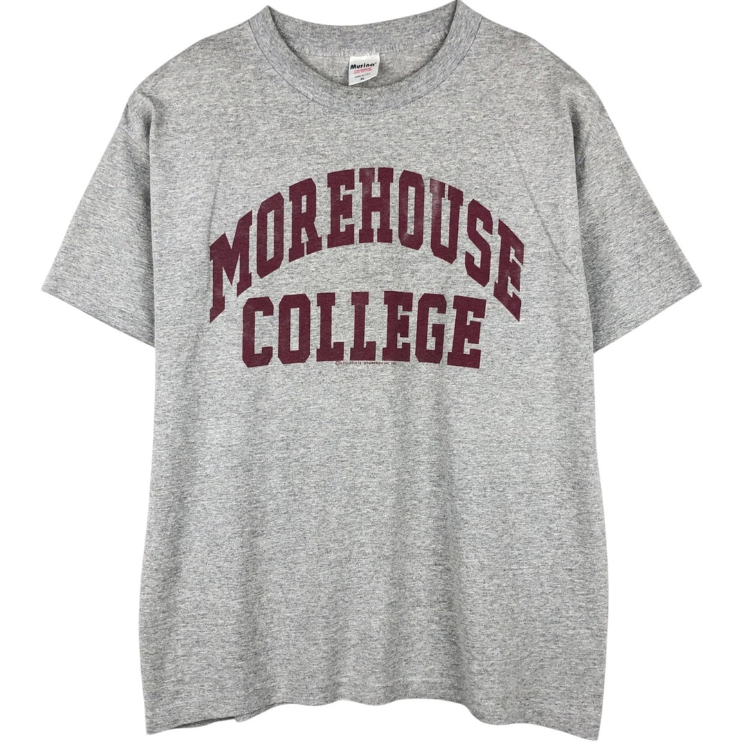 MURINA College T-shirt, Made in USA, Men's XL equivalent. cotton gray type Vintage Second Hand