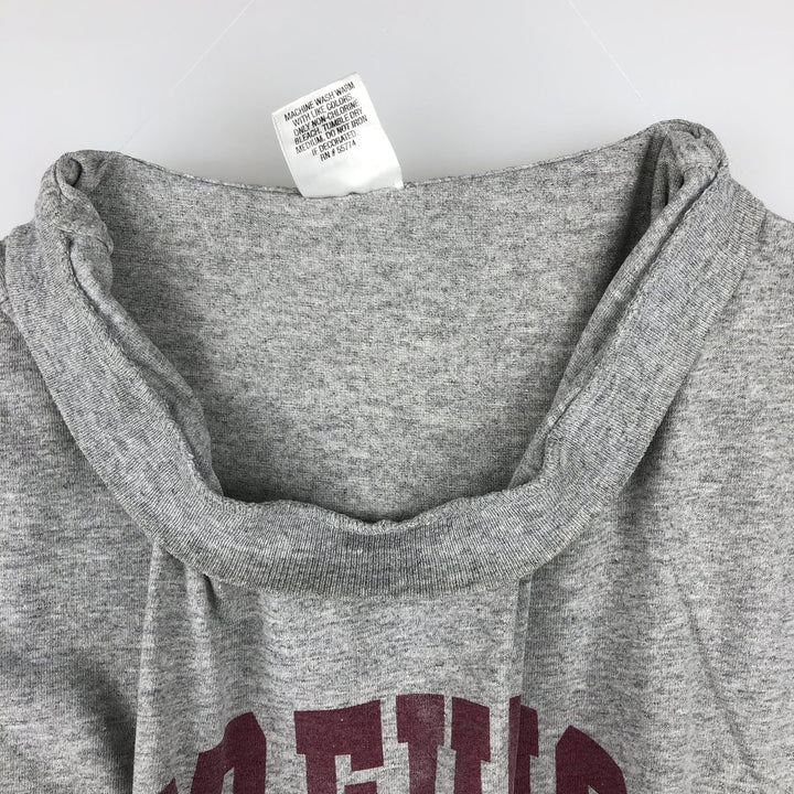 MURINA College T-shirt, Made in USA, Men's XL equivalent. cotton gray type Vintage Second Hand