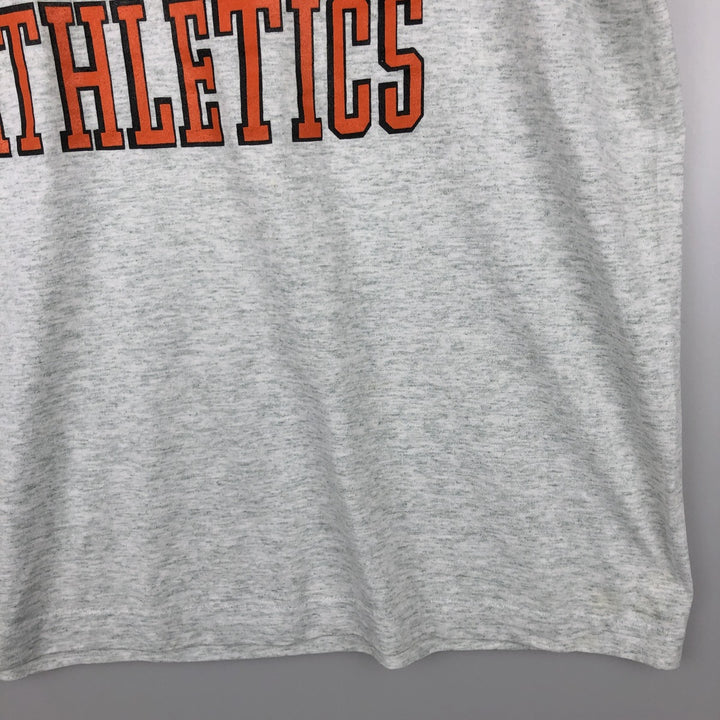 Fruit of the Loom BEST 3-Piece Print College T-Shirt, Made in USA, Men's Size L (Equivalent), Vintage cotton gray type Vintage Second Hand