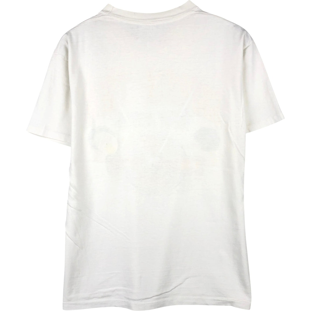90'S Logo Motion College T-Shirt, Made in USA, Men's Size L (Equivalent), Vintage cotton white type Vintage Second Hand