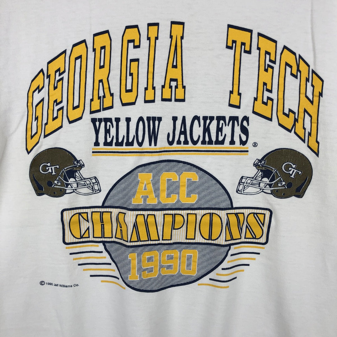 90'S Logo Motion College T-Shirt, Made in USA, Men's Size L (Equivalent), Vintage cotton white type Vintage Second Hand