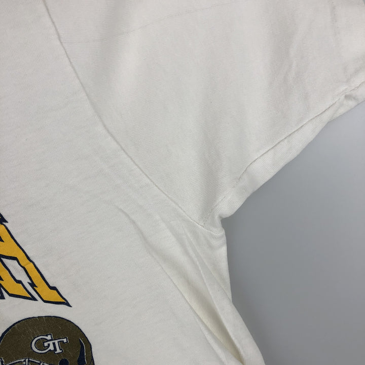 90'S Logo Motion College T-Shirt, Made in USA, Men's Size L (Equivalent), Vintage cotton white type Vintage Second Hand