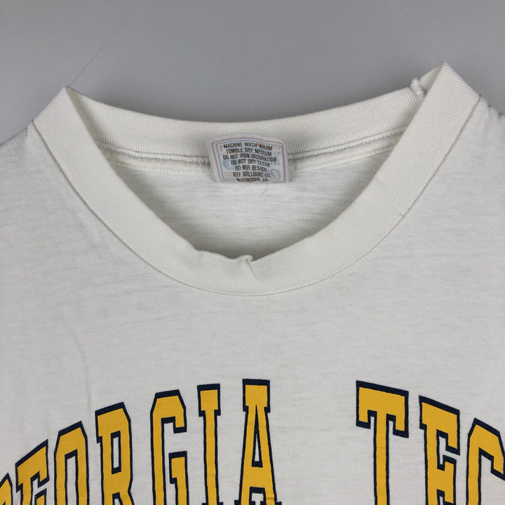 90'S Logo Motion College T-Shirt, Made in USA, Men's Size L (Equivalent), Vintage cotton white type Vintage Second Hand