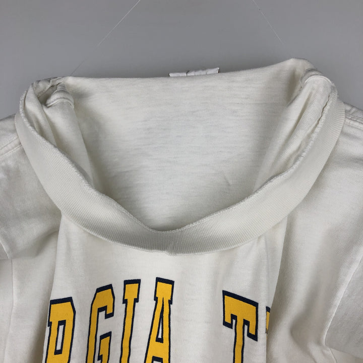 90'S Logo Motion College T-Shirt, Made in USA, Men's Size L (Equivalent), Vintage cotton white type Vintage Second Hand