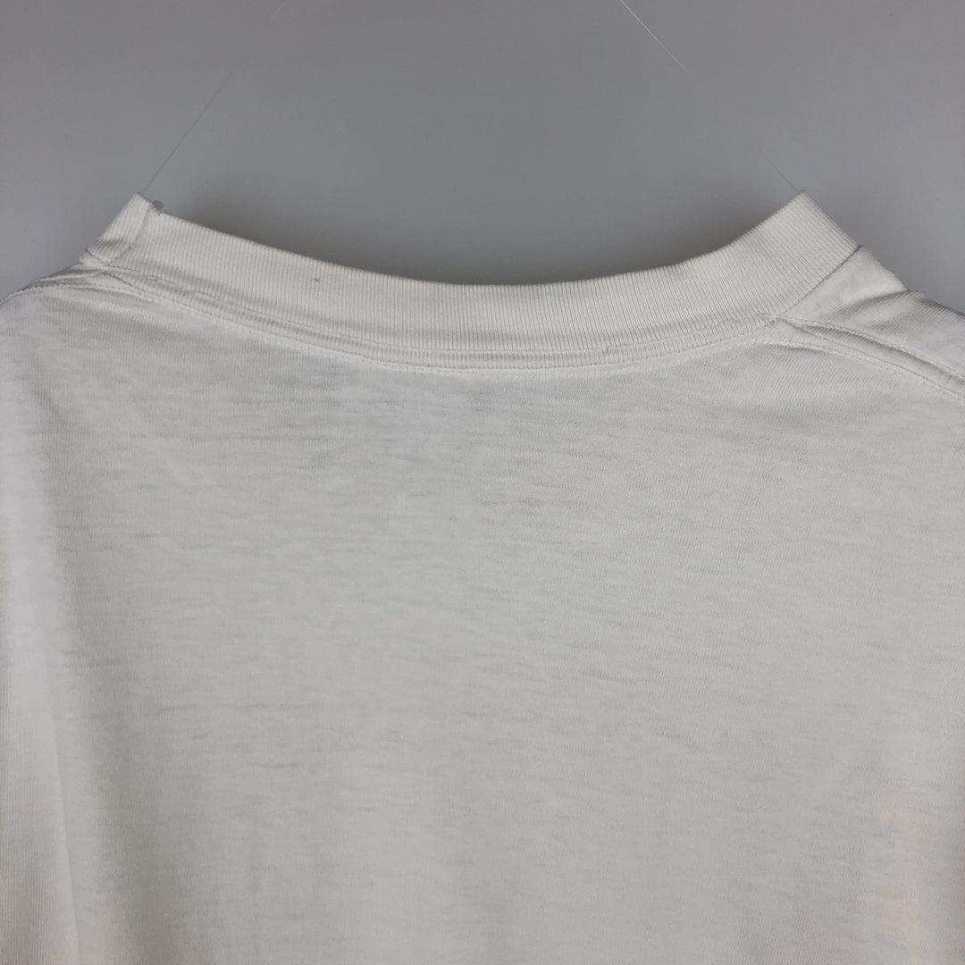 90'S Logo Motion College T-Shirt, Made in USA, Men's Size L (Equivalent), Vintage cotton white type Vintage Second Hand