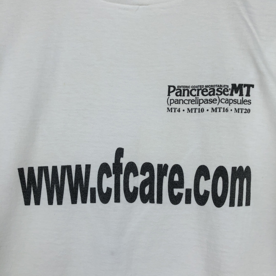 90'S ONEITA Pancreas MT Advertising T-Shirt, Men's XL equivalent, Vintage cotton white type Vintage Second Hand