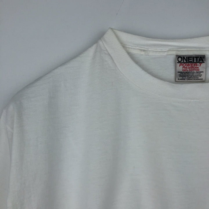 90'S ONEITA Pancreas MT Advertising T-Shirt, Men's XL equivalent, Vintage cotton white type Vintage Second Hand