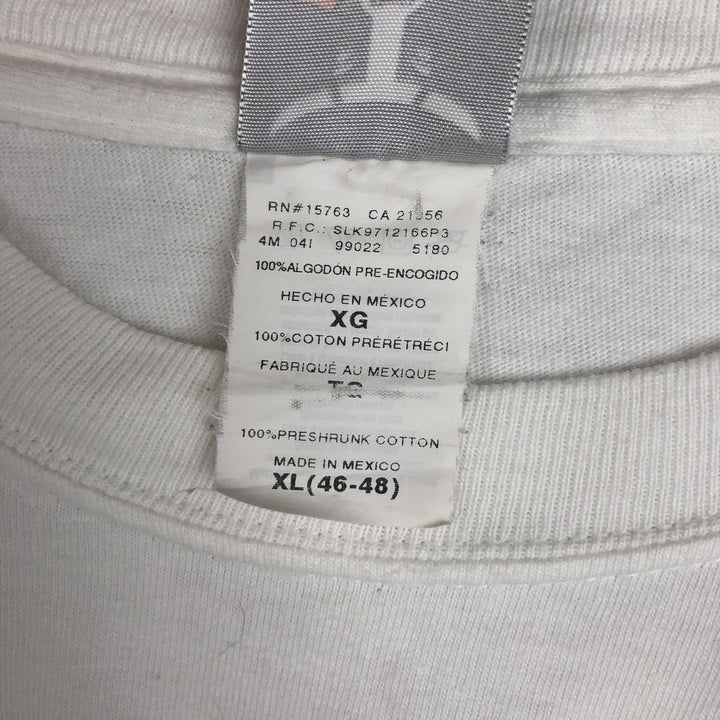2000'S Hanes BEEFY-T IN-N-OUT BURGER advertising T-shirt, men's size XL (approx.) cotton white type Vintage Second Hand
