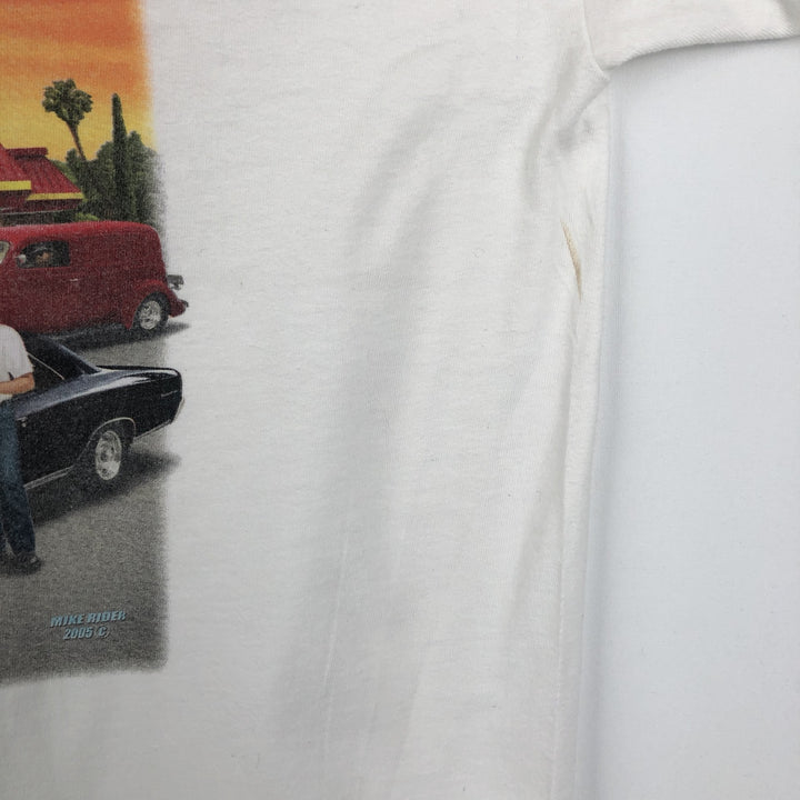 2000'S Hanes BEEFY-T IN-N-OUT BURGER advertising T-shirt, men's size XL (approx.) cotton white type Vintage Second Hand