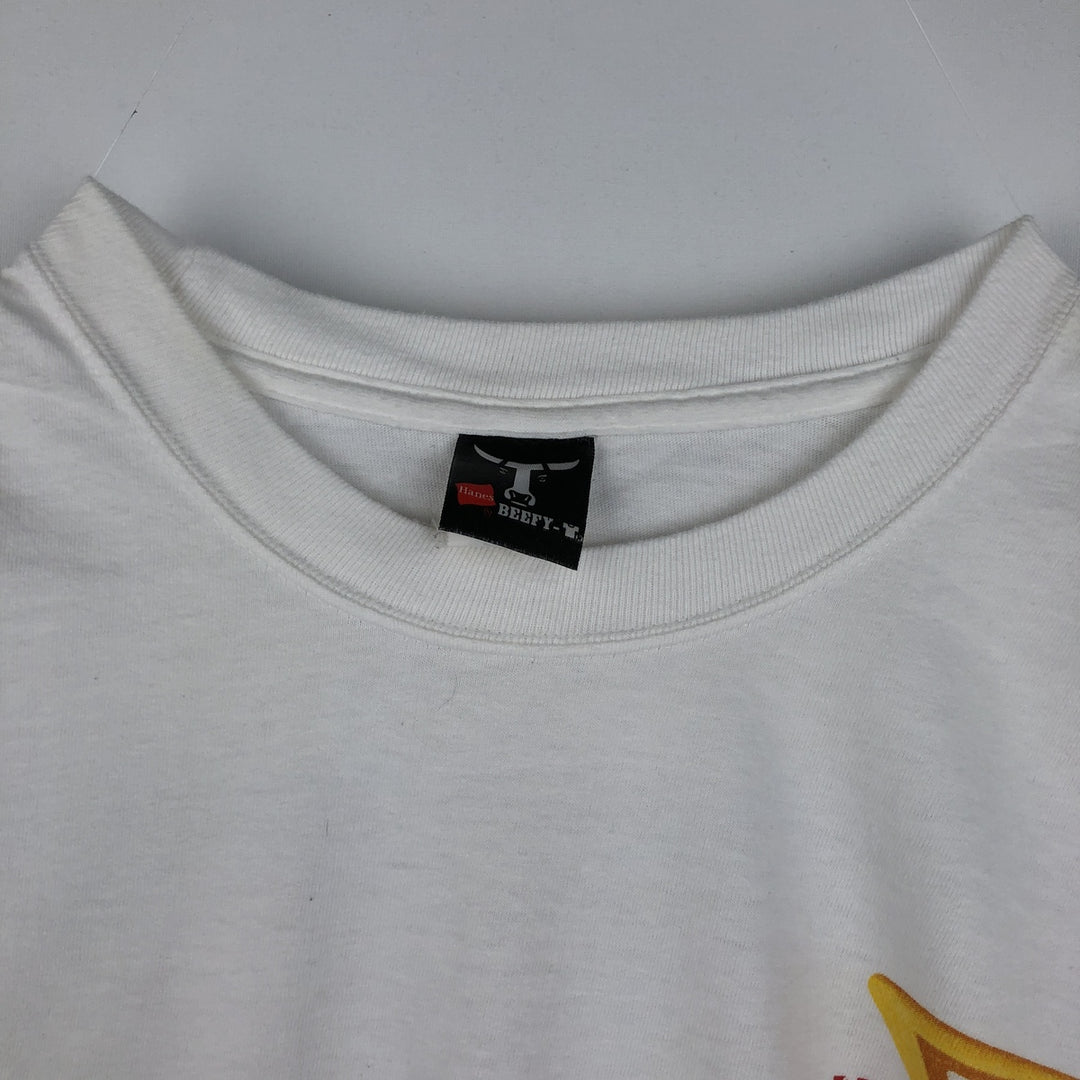 2000'S Hanes BEEFY-T IN-N-OUT BURGER advertising T-shirt, men's size XL (approx.) cotton white type Vintage Second Hand