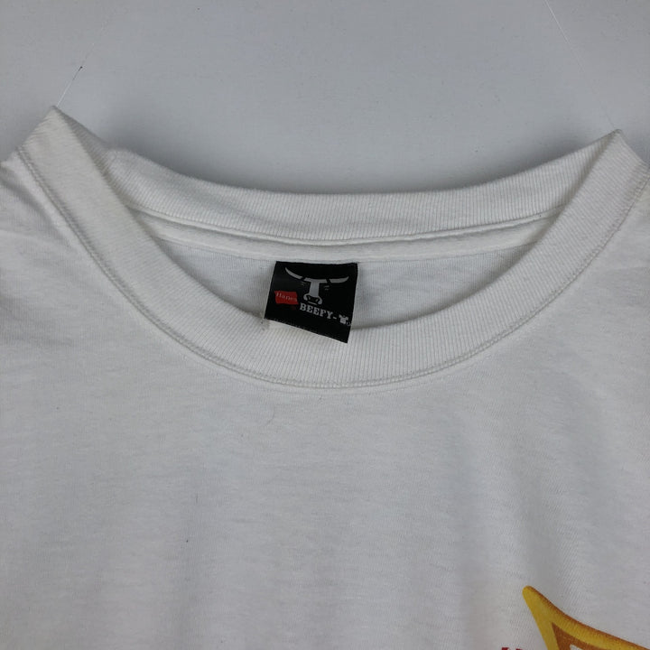 2000'S Hanes BEEFY-T IN-N-OUT BURGER advertising T-shirt, men's size XL (approx.) cotton white type Vintage Second Hand
