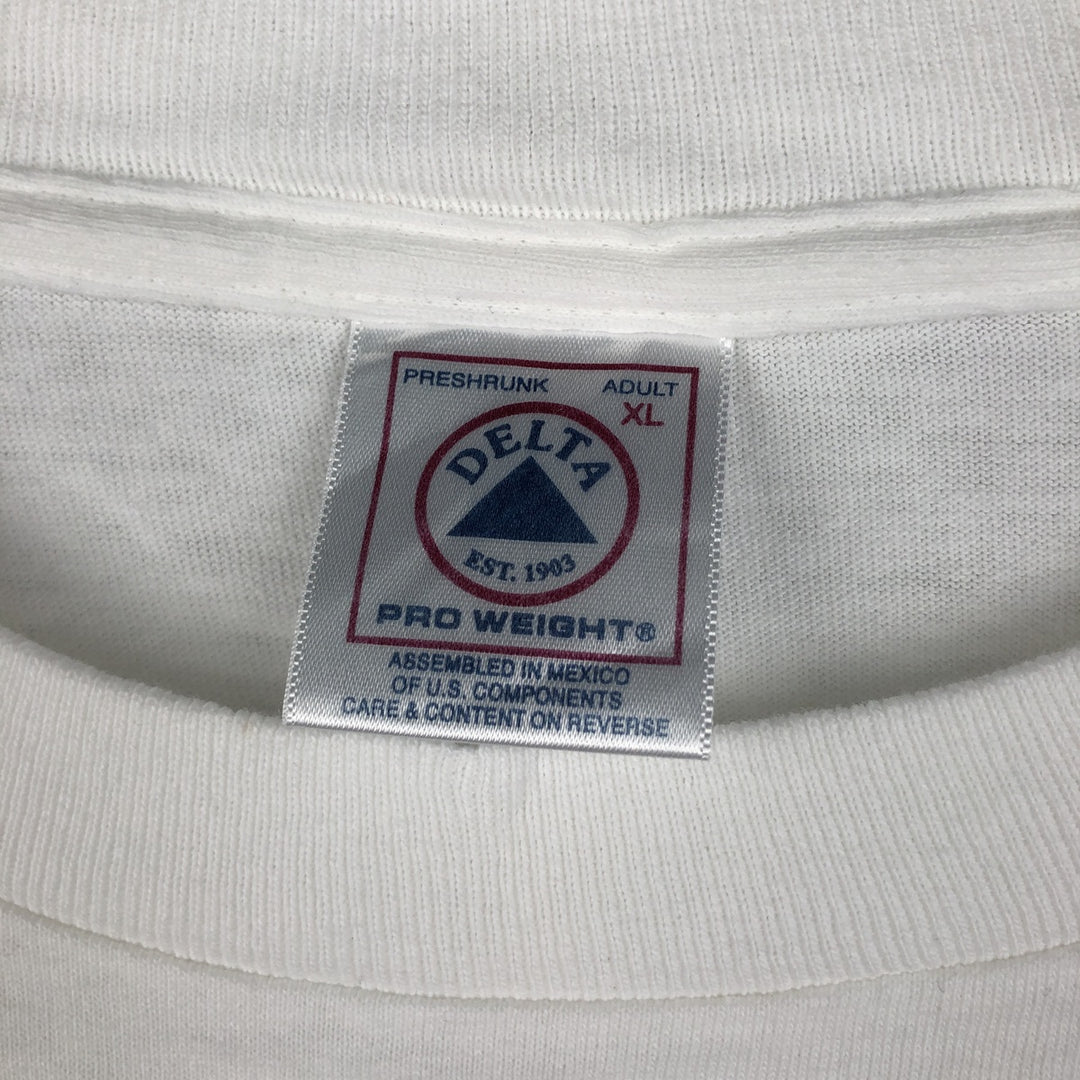 90s-00'S Delta Budweiser NASCAR advertising T-shirt, men's size XL (approx.) cotton white type Vintage Second Hand