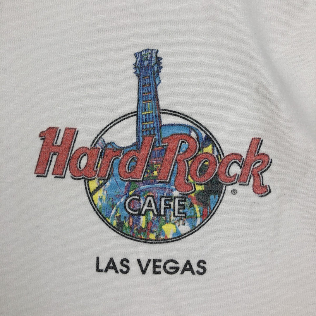 90'S HARD ROCK CAFE Hard Rock Cafe Advertising T-shirt Made in USA Men's L Vintage cotton white type Vintage Second Hand
