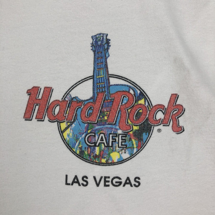 90'S HARD ROCK CAFE Hard Rock Cafe Advertising T-shirt Made in USA Men's L Vintage cotton white type Vintage Second Hand